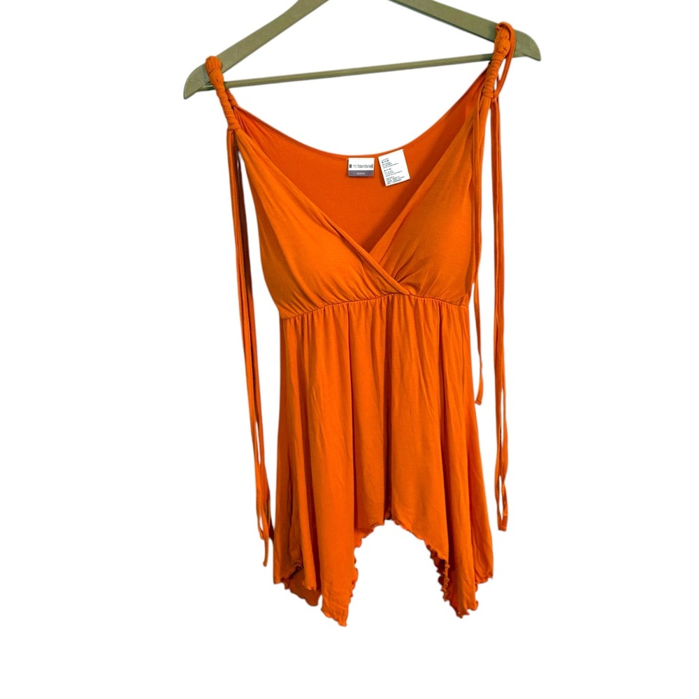 No Boundaries Juniors Medium Orange Babydoll Cami Asymmetric Fairy Gypsy Boho